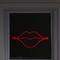 8" Lighted Red Lips Window Silhouette Decoration